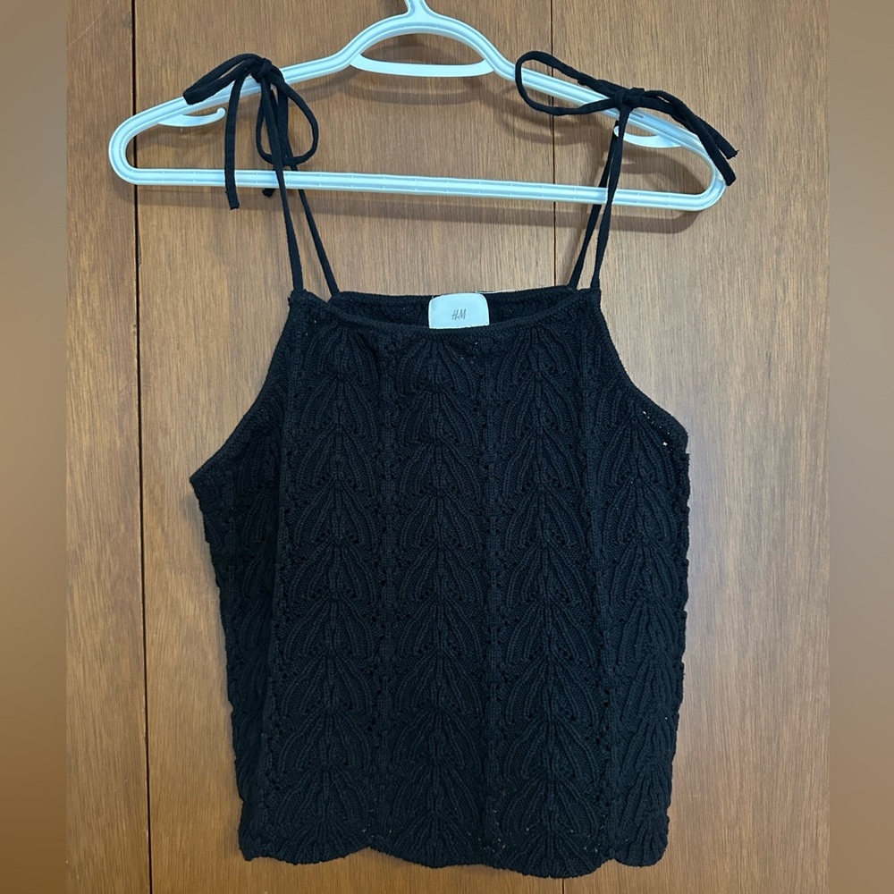 H&M Black Textured Camisole
